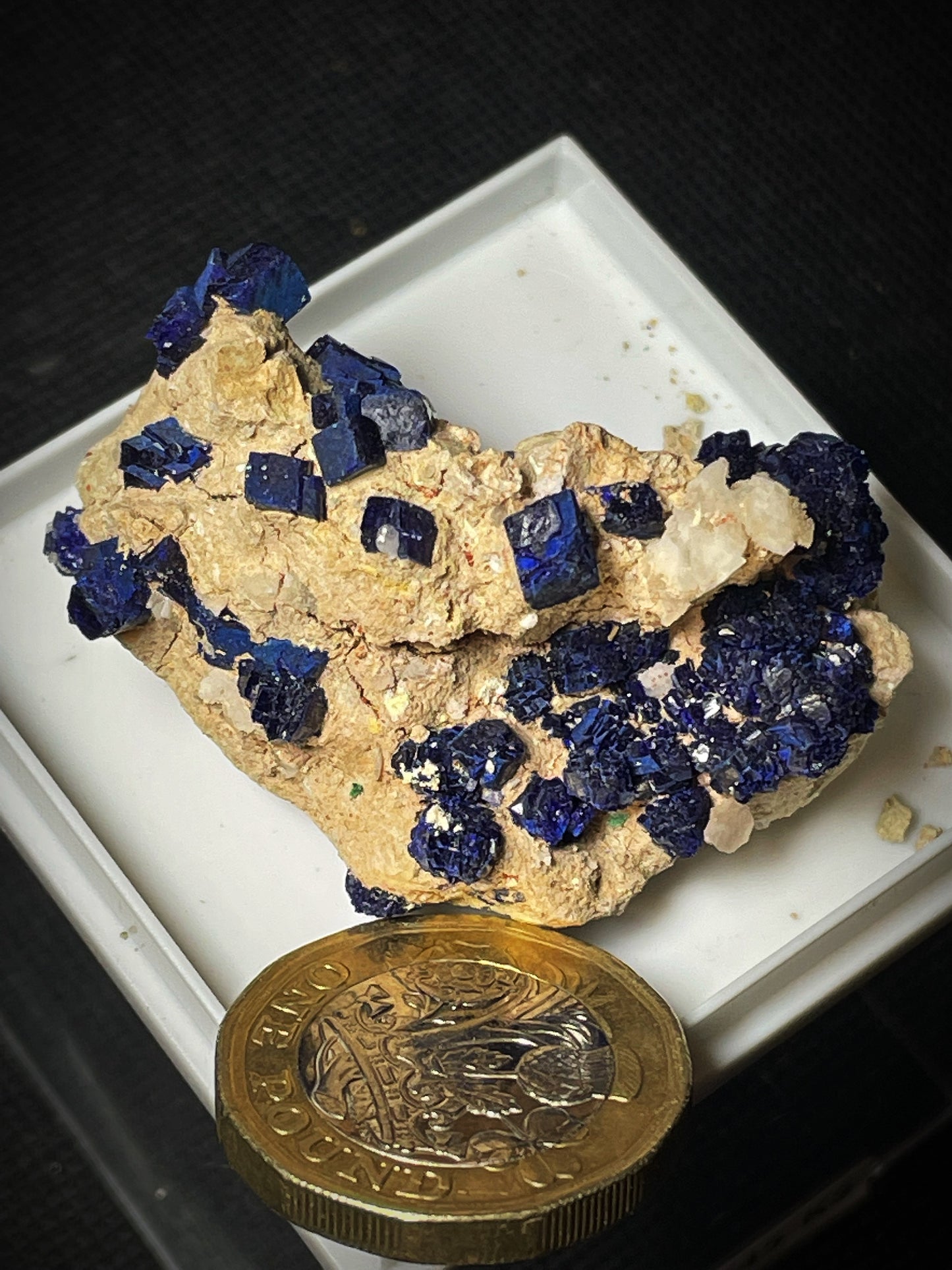 Natural Raw Azurite On Matrix From Madagascar