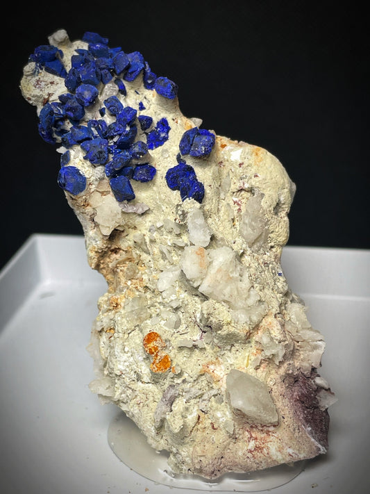 Natural Raw Azurite On Matrix From Madagascar