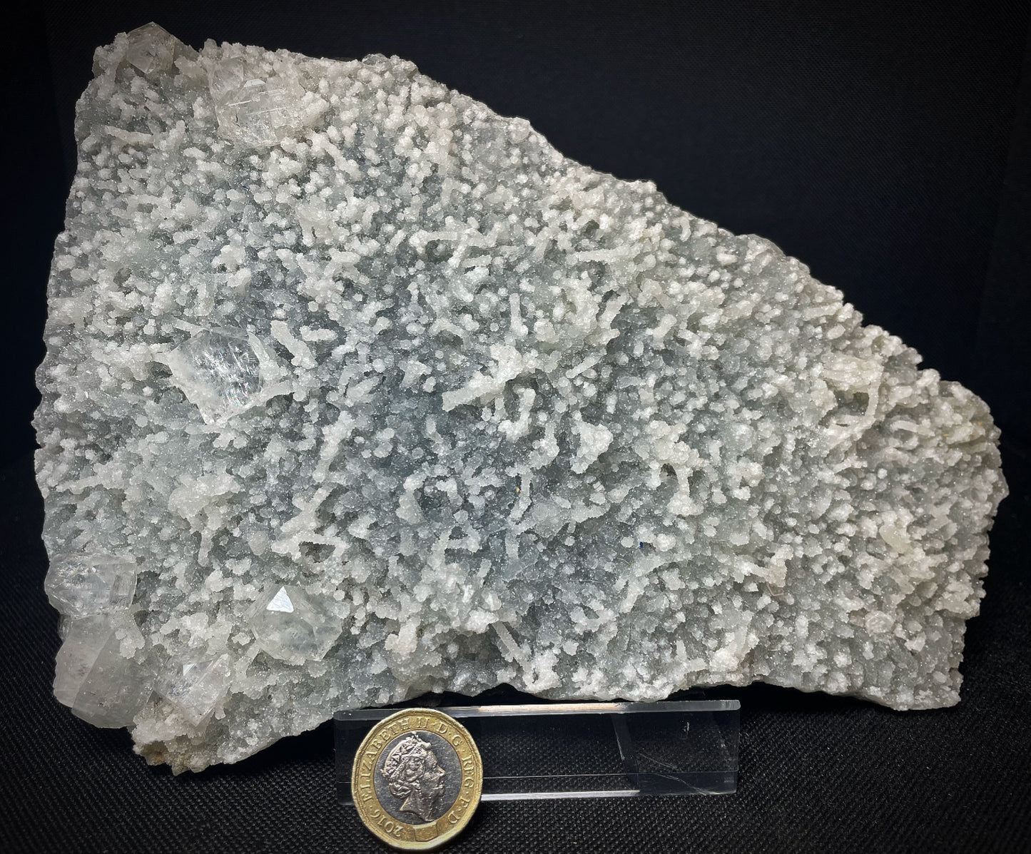 Druzy Quartz, Chalcedony And Apophyllite Specimen From Jalgaon District Maharashtra India