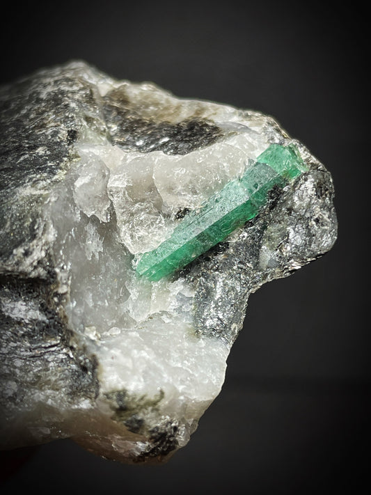 Rare Perfect Formation of Beryl Var Emerald on Matrix From Carnaíba mining district, Pindobaçu, Bahia, Brazil