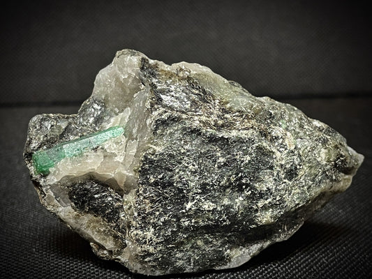 Rare Perfect Formation of Beryl Var Emerald on Matrix From Carnaíba mining district, Pindobaçu, Bahia, Brazil