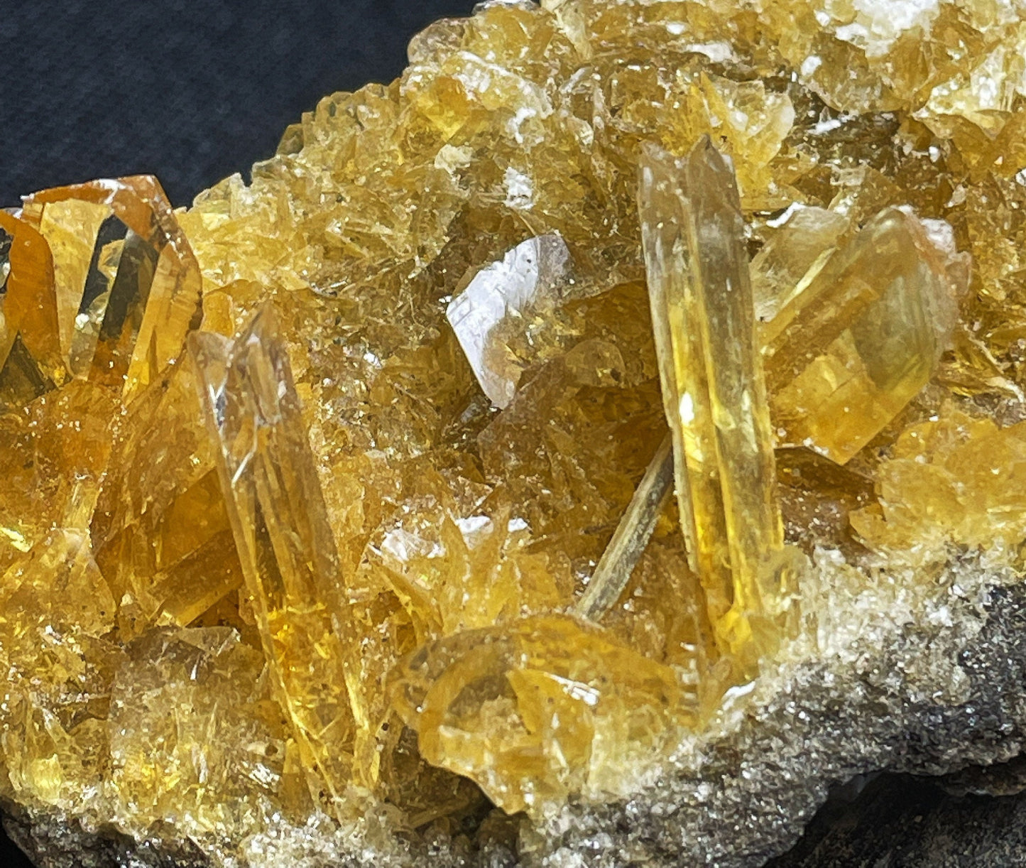 Outstanding Rare Natural Yellow Gypsum Selenite Collectors Piece Statement Piece Stand Included