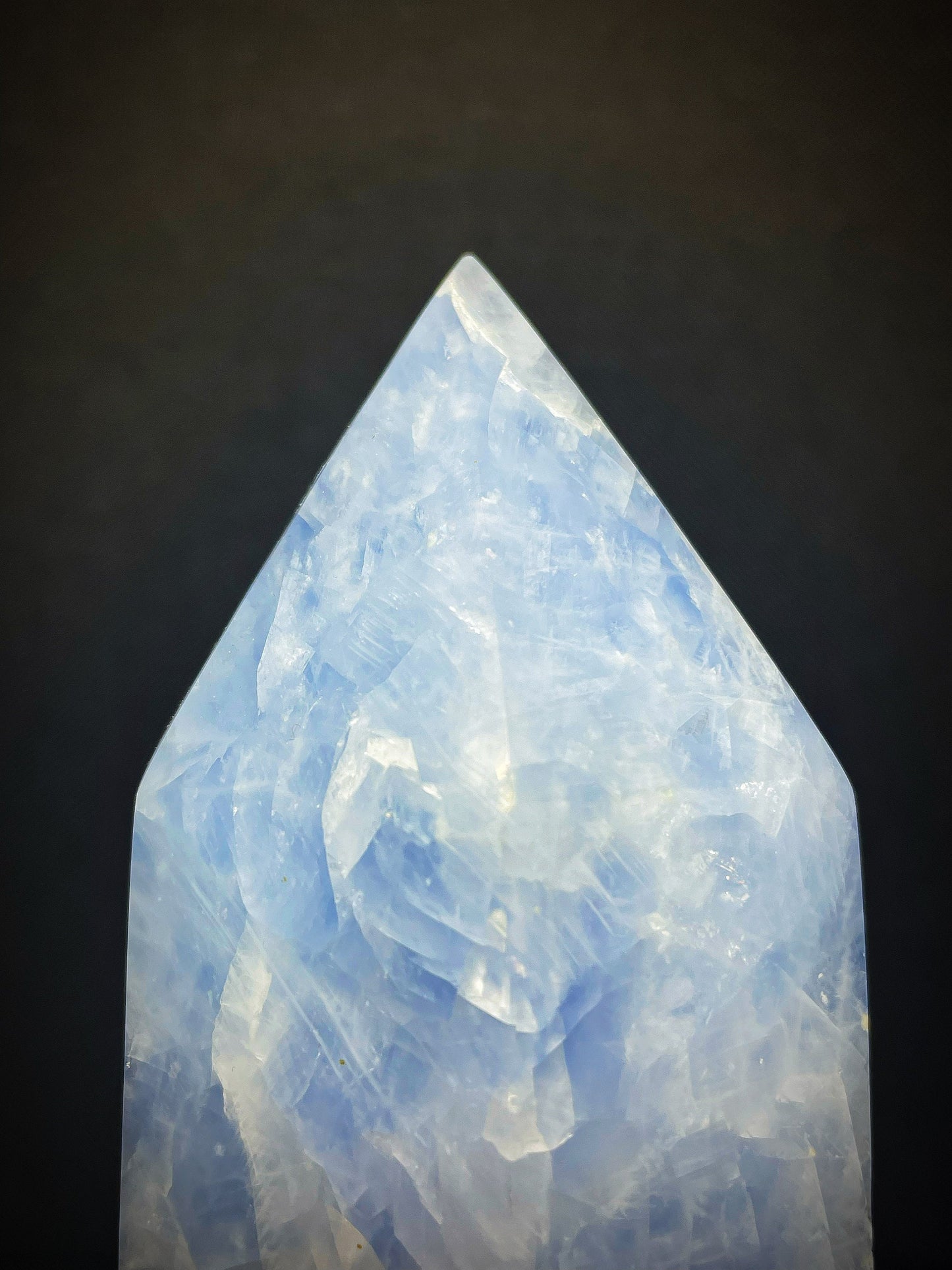 Outstanding Natural Blue Calcite Prism Free Standing Home Décor Statement Piece From Madagascar