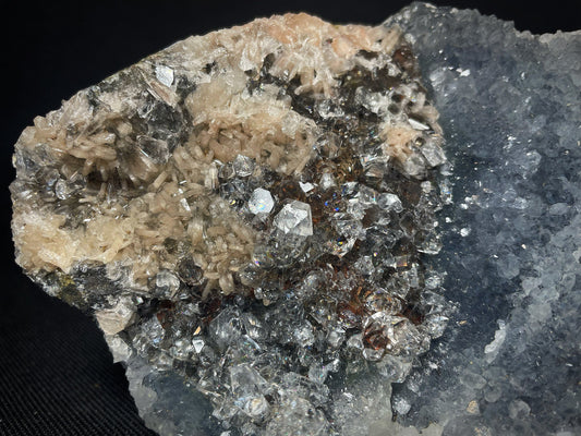 Outstanding Rare Pink Apophyllite, Heulandite and Chalcedony Specimen From India Collectors Piece Home Décor