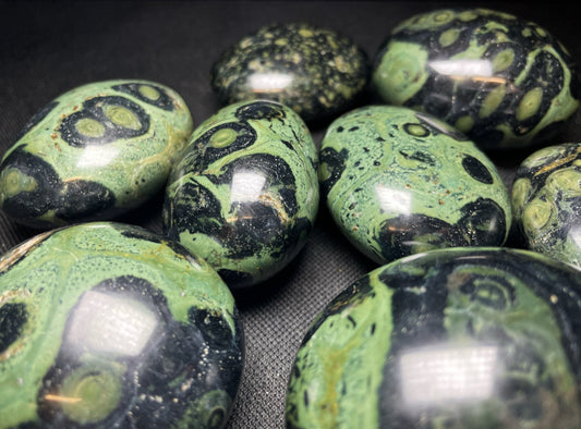 Gorgeous Kambaba Jasper Palm Stones Bag Home Décor Crystal Healing