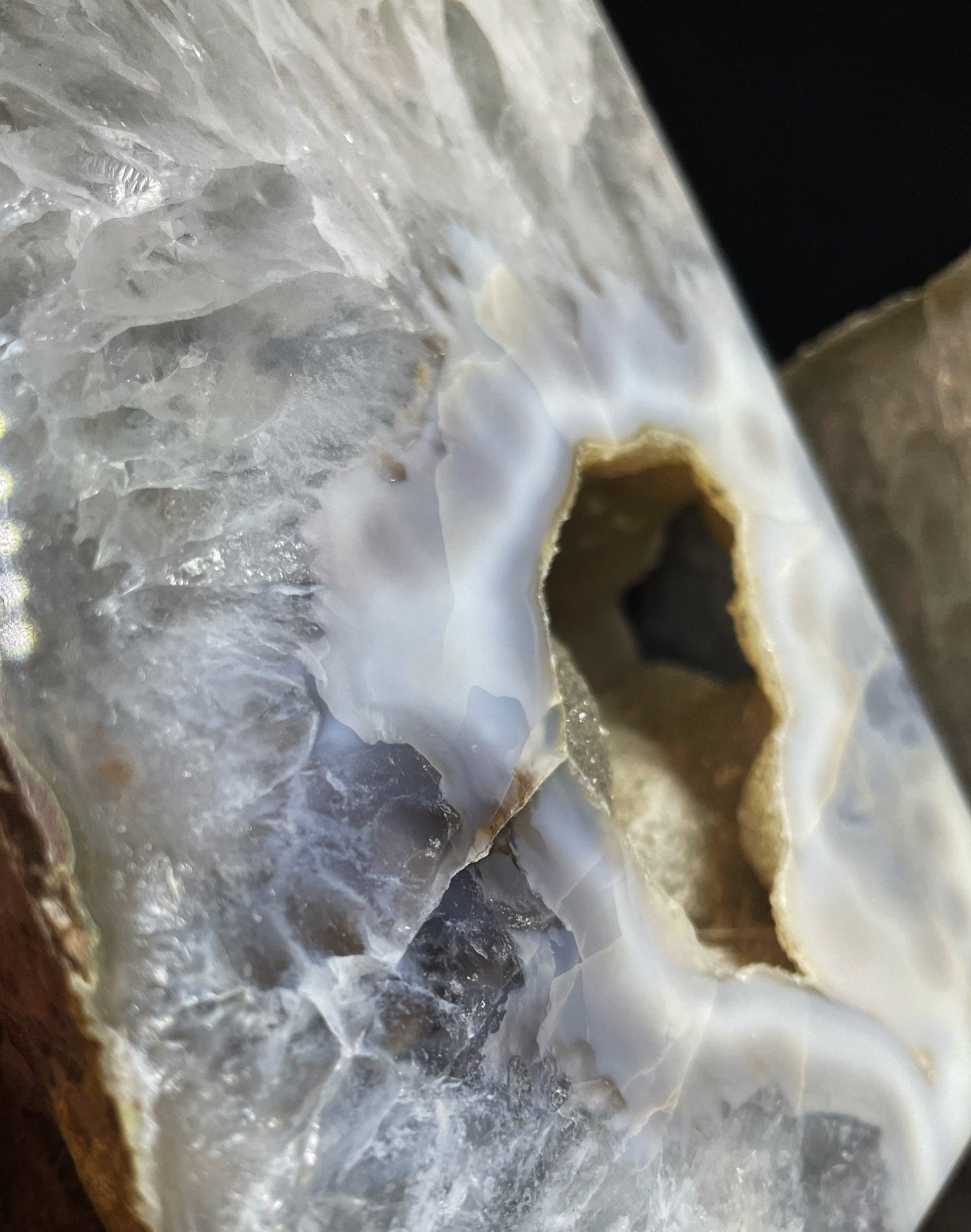 A Pair of Polished Druzy Agate Geode Bookends Statement Piece Home Décor