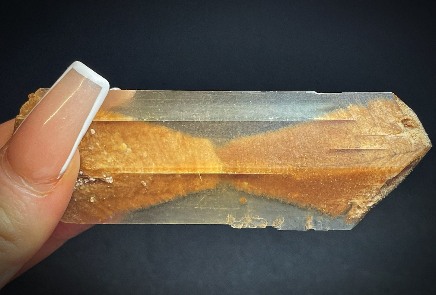 Gypsum Var Hourglass Selenite Jet, Alfalfa County, Oklahoma, USA- Crystal, Gift, Collectors Piece, Home Décor