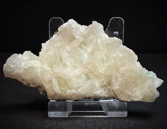 Green Apophyllite With Stilbite Specimen From Jalgaon District Maharashtra India Collectors Piece