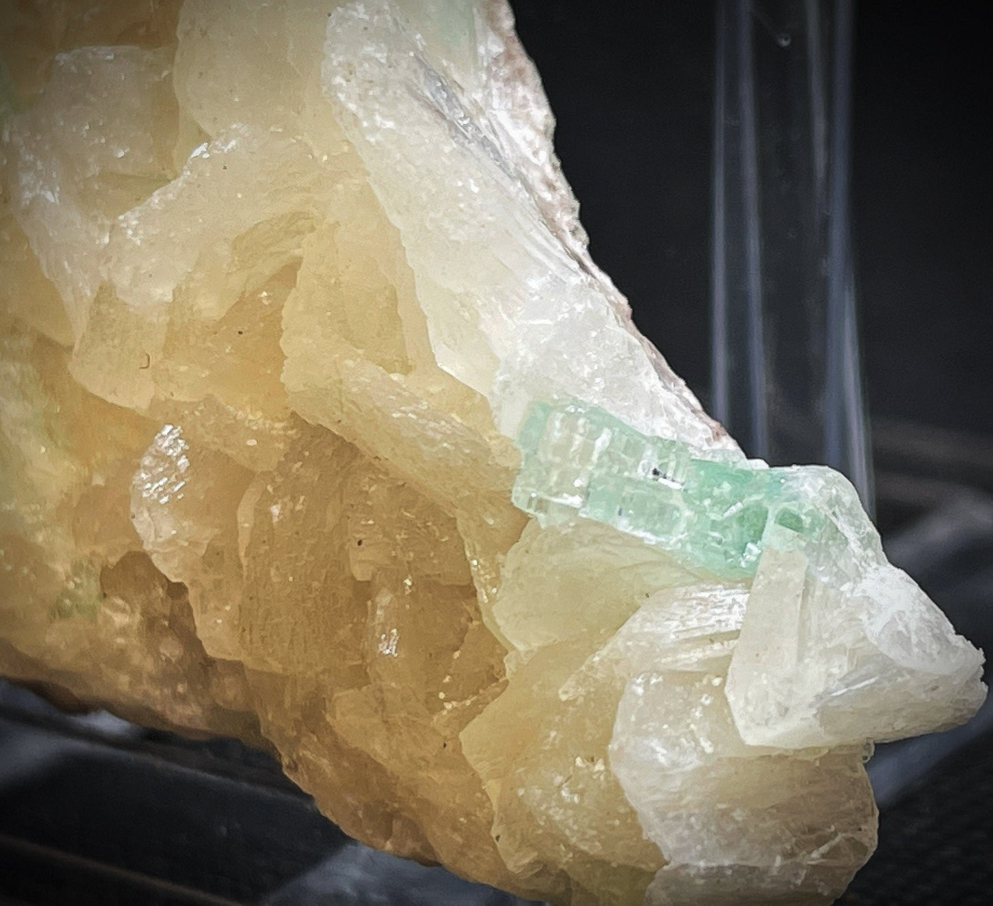 Green Apophyllite With Stilbite Specimen From Jalgaon District Maharashtra India Collectors Piece