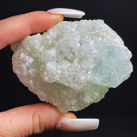 Double Sided Green Apophyllite From Jalgaon District Maharashtra India Collectors Specimen Home Décor