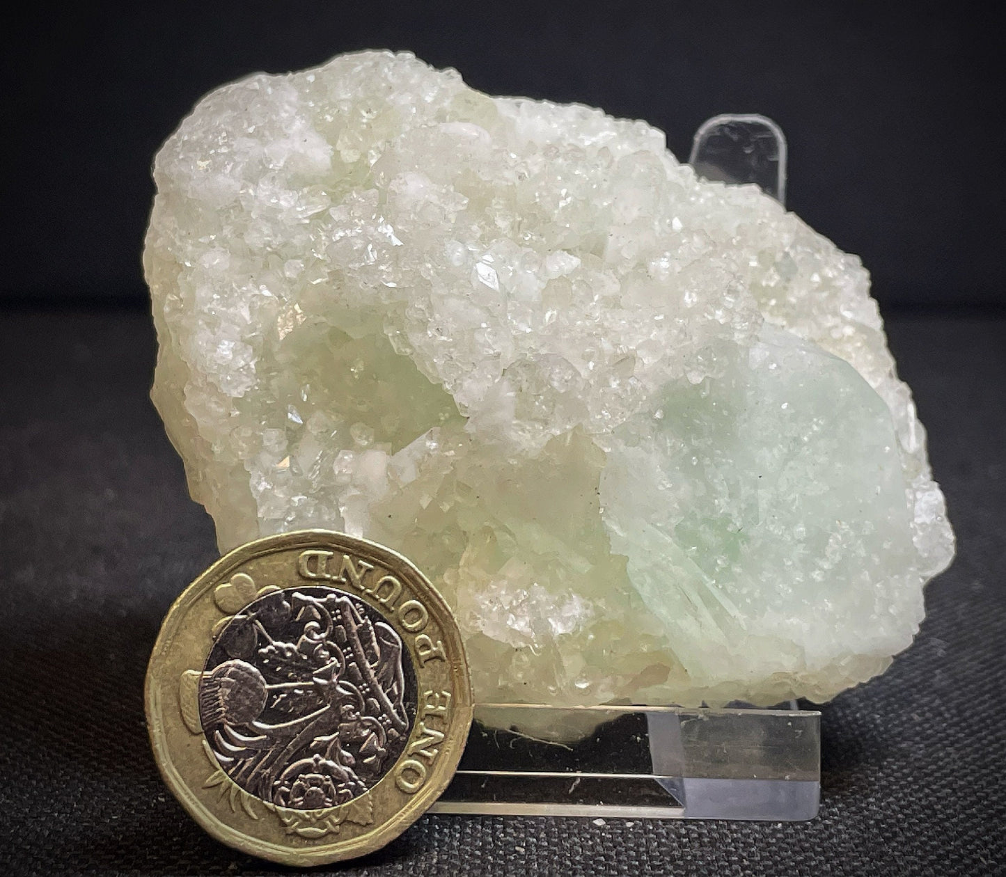 Double Sided Green Apophyllite From Jalgaon District Maharashtra India Collectors Specimen Home Décor