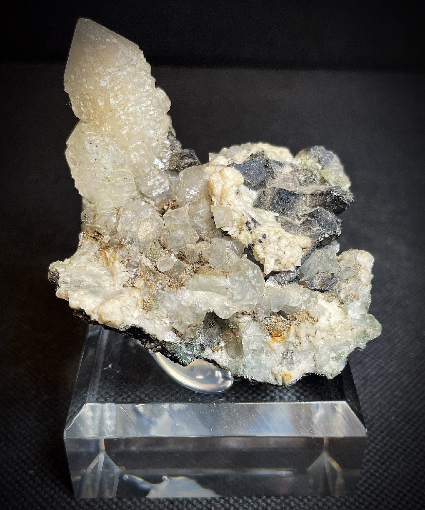 Quartz With Galena - Collectors Piece, Home Décor