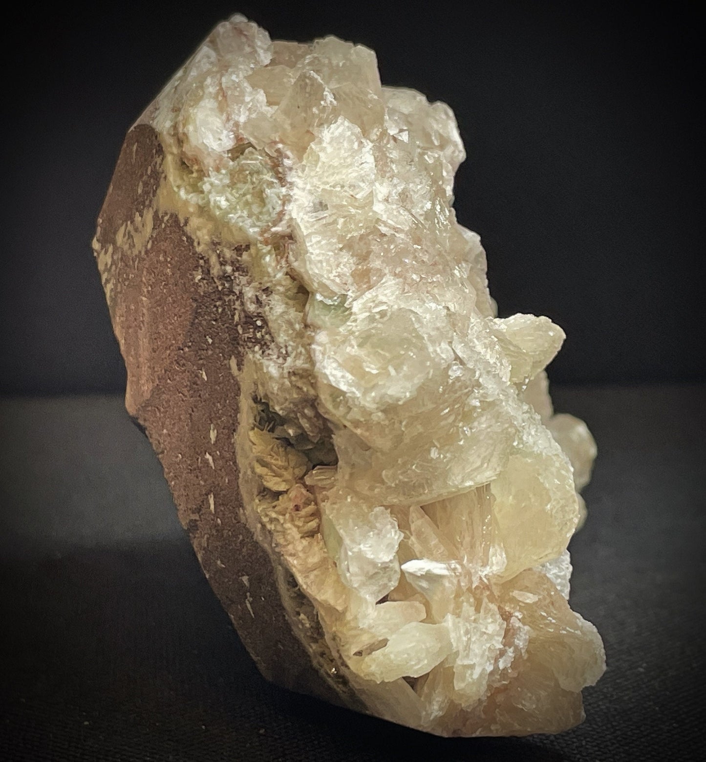 Scolecite, Apophyllite With Stilbite Specimen From Jalgaon District Maharashtra India Collectors Piece