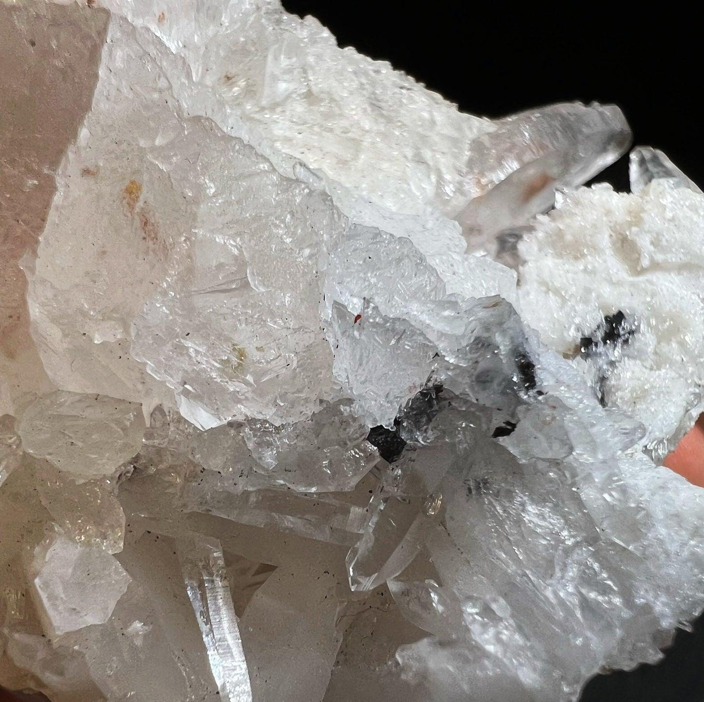 Pink Fluorite On Quartz From Nuevo Mundo, Chepen (La Libertad), Peru- Collectors Piece, Statement Piece, Home Décor, Gift (Stand Included)