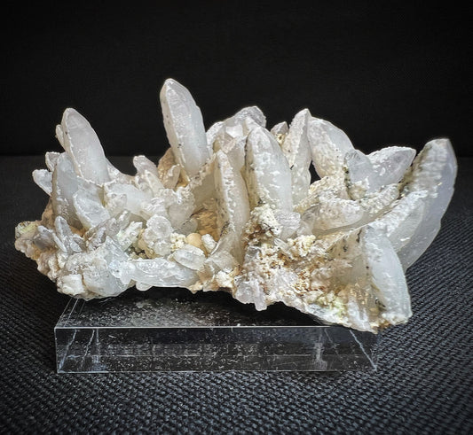 Calcite On Quartz With Pyrite Inclusions From Pachapaqui, Ancash, Peru- Statement Piece, Collectors Piece, Gift (Stand Not Included)