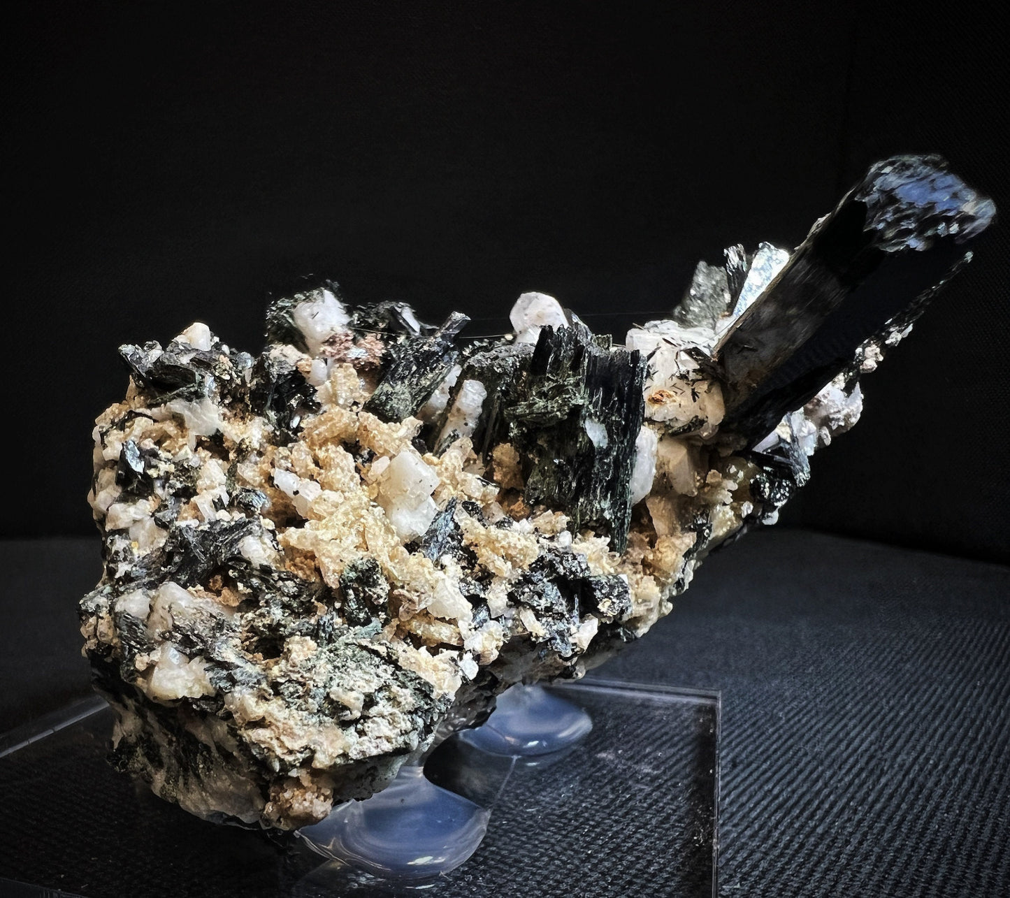 Aegirine With Feldspar From Mount Malosa, Zomba, Malawi- Collectors Piece, Statement Piece, Home Décor, Crystal (Stand Included)