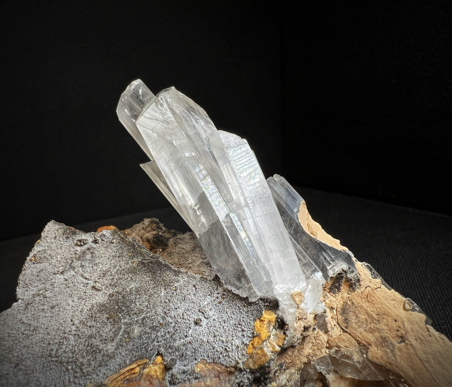 Selenite On Matrix From The Naica Mine Chihuahua, Mexico- Collectors Piece, Statement Piece, Home Décor (Stand Included)