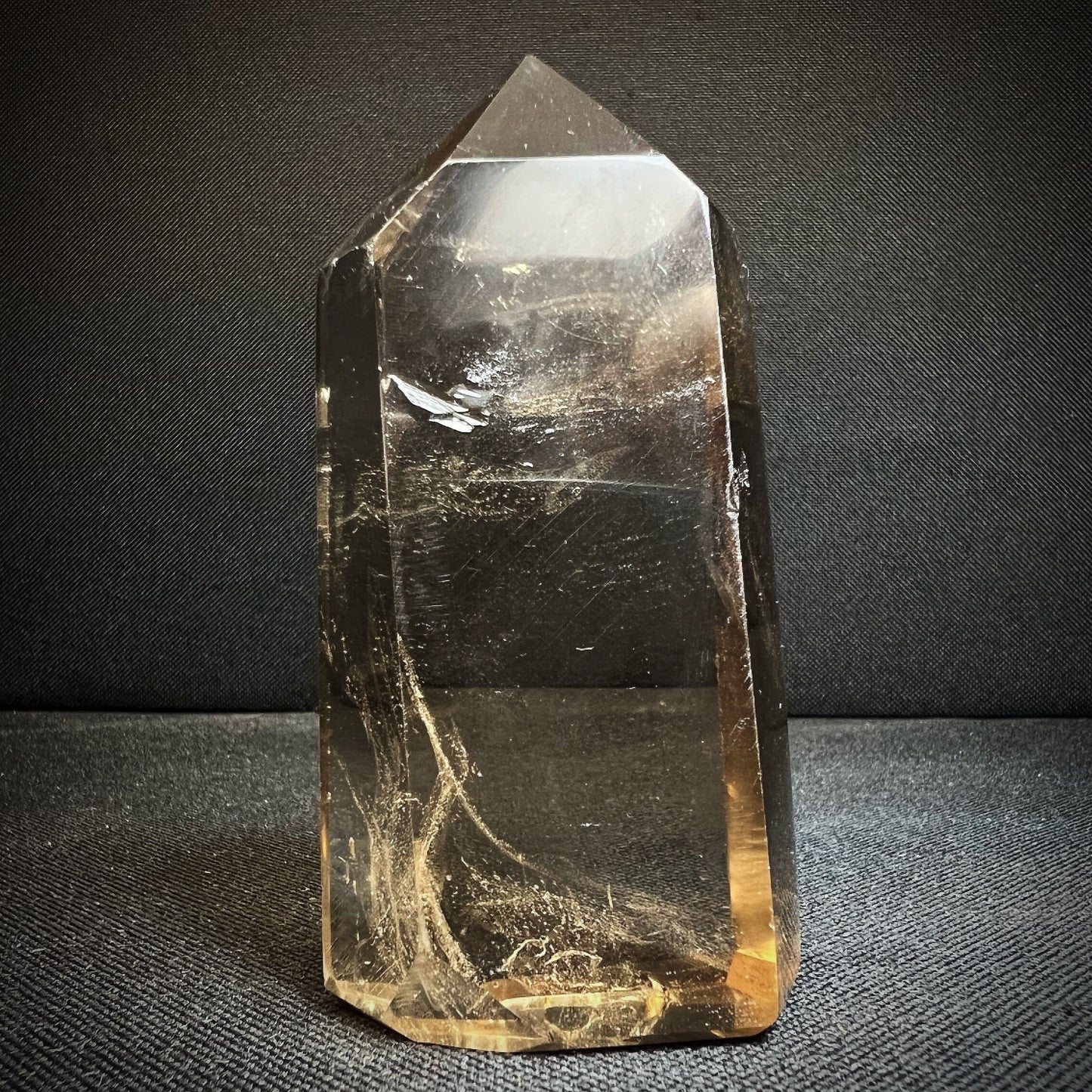 Outstanding Natural Rare Citrine Point Free standing Home Décor Statement Piece From Africa