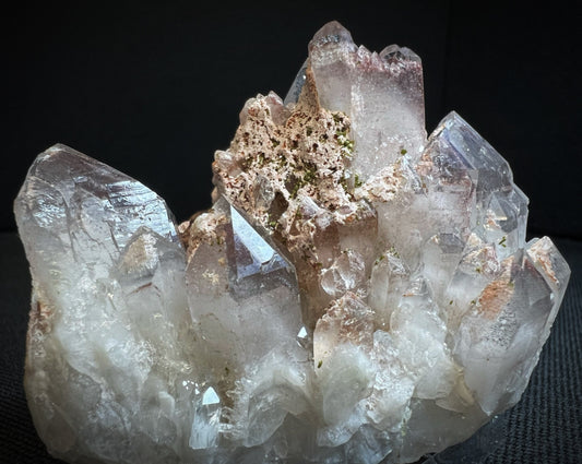 Epidote Quartz With Hematite From Orange River, Northern Cape, South Africa- Collectors Piece, Home Décor, Gift, Crystal (Stand Included)