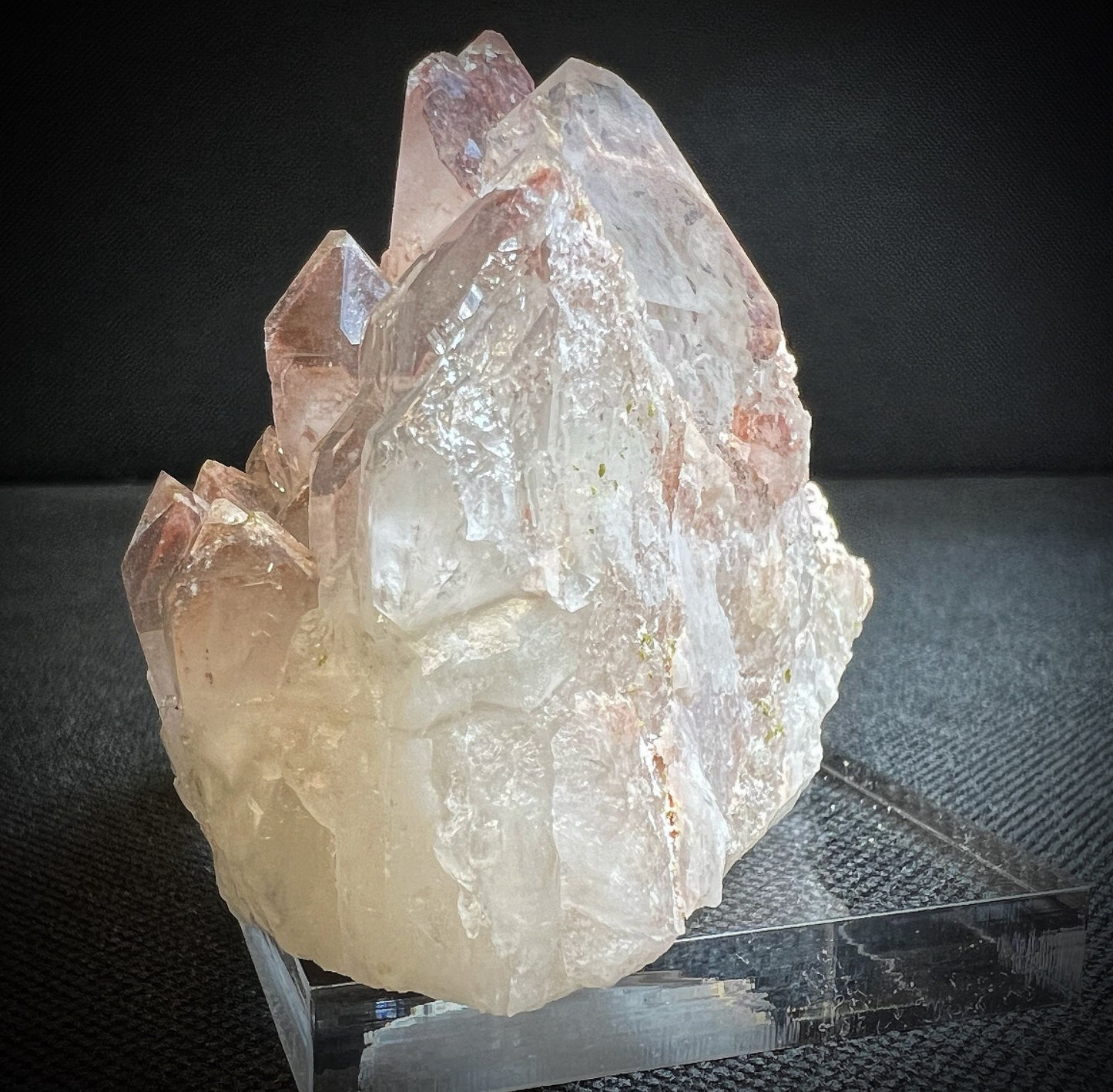 Epidote Quartz With Hematite From Orange River, Northern Cape, South Africa- Collectors Piece, Home Décor, Gift, Crystal (Stand Included)