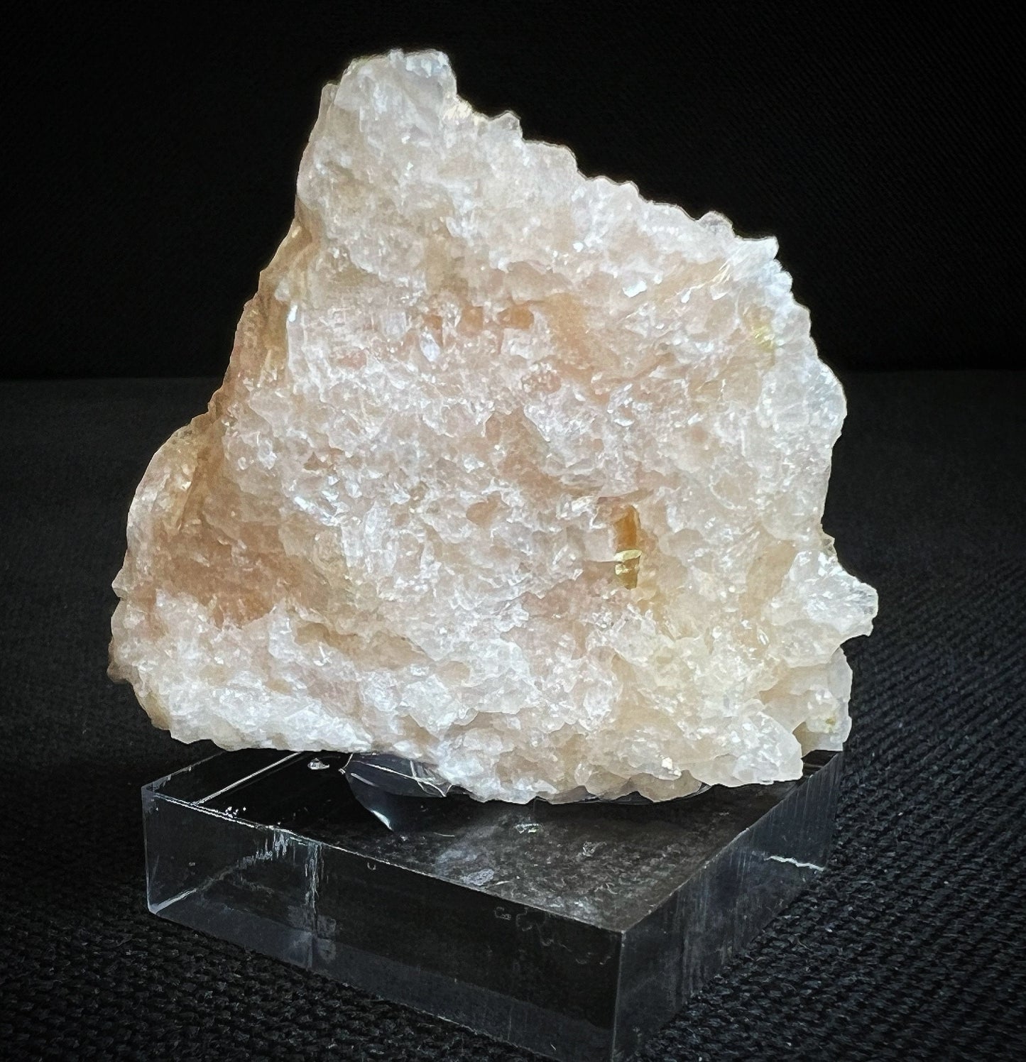 Apatite On Calcite From Liscombe Deposit, Ontario, Canada- Collectors Piece, Statement Piece, Home Décor, Gift (Stand Included)