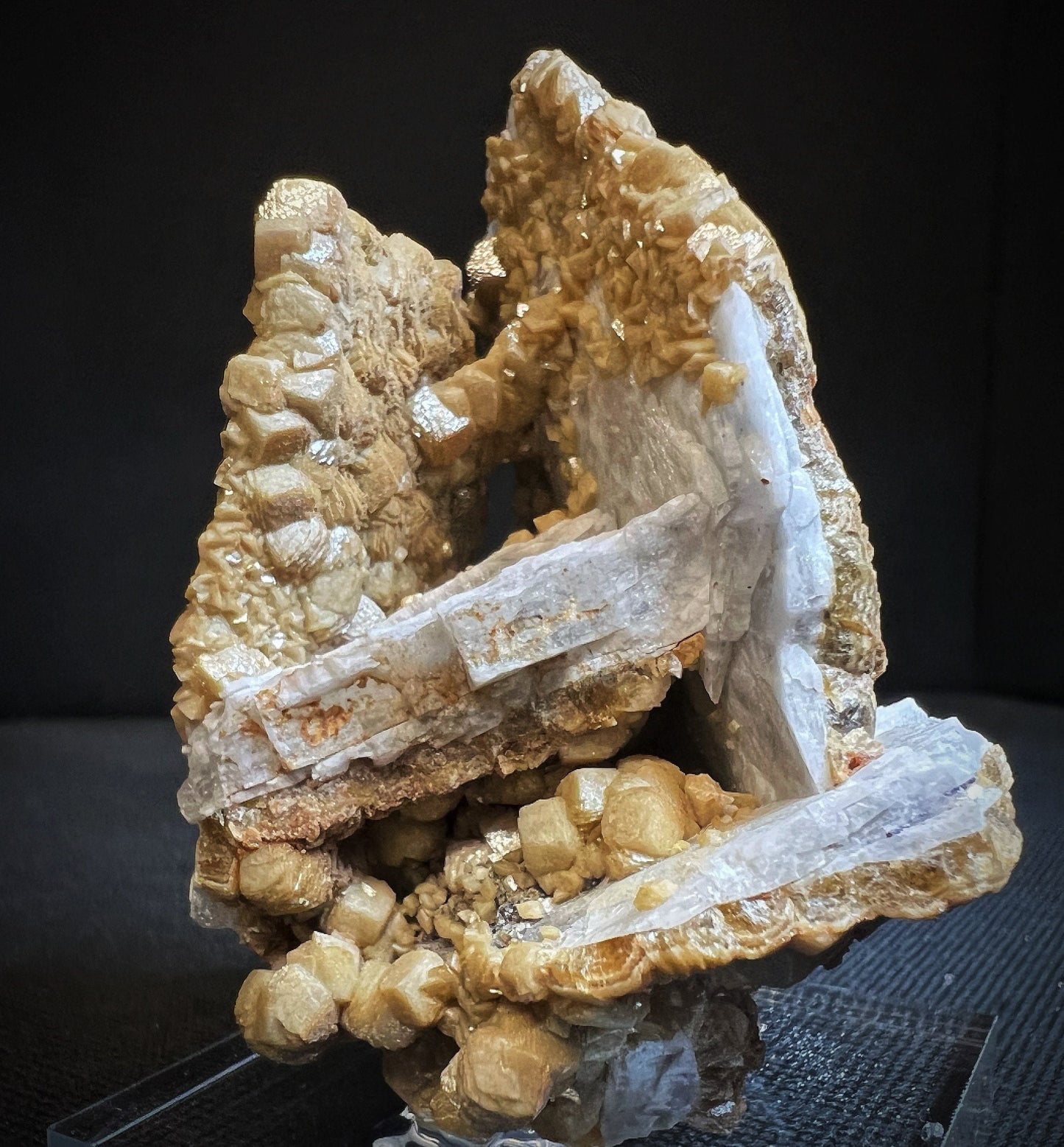 Siderite, Chalcopyrite And Barite From Julcani Mine, Huancavelica, Peru- Collectors Piece, Statement Piece, Gift (Stand Included)