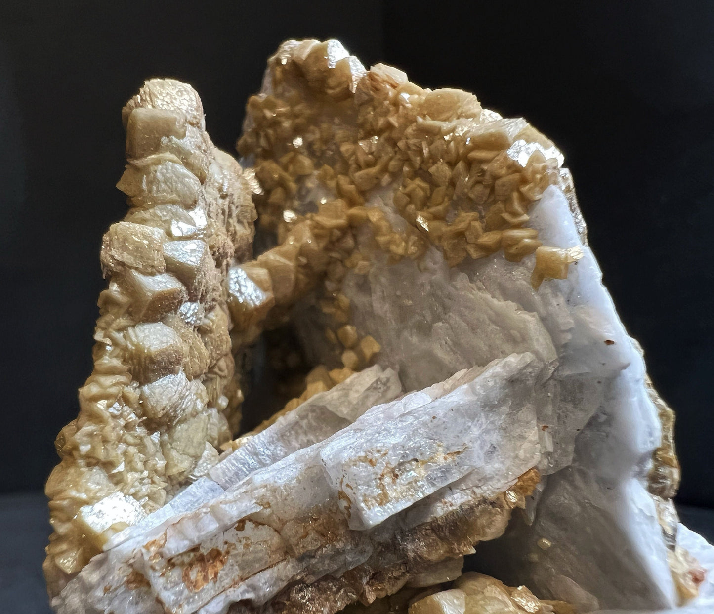 Siderite, Chalcopyrite And Barite From Julcani Mine, Huancavelica, Peru- Collectors Piece, Statement Piece, Gift (Stand Included)