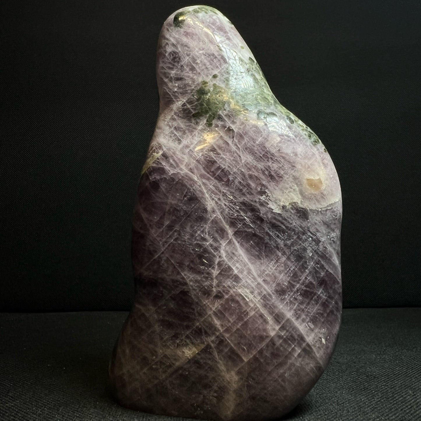Anhydrite Freeform With Epidote inclusions From Madagascar- Statement Piece, Collectors Piece, Home Décor