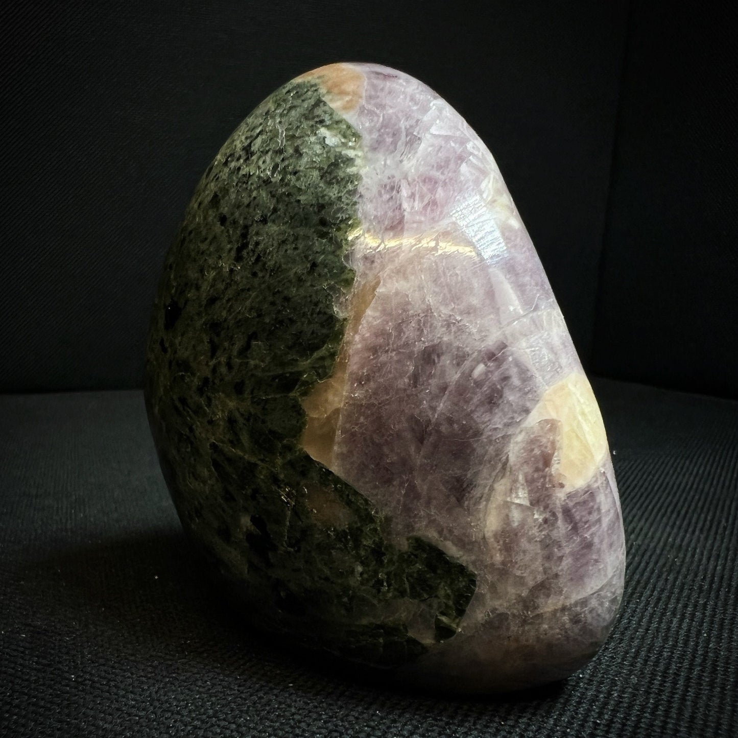 Anhydrite Freeform With Epidote And Calcite Inclusions From Madagascar- Statement Piece, Home Décor