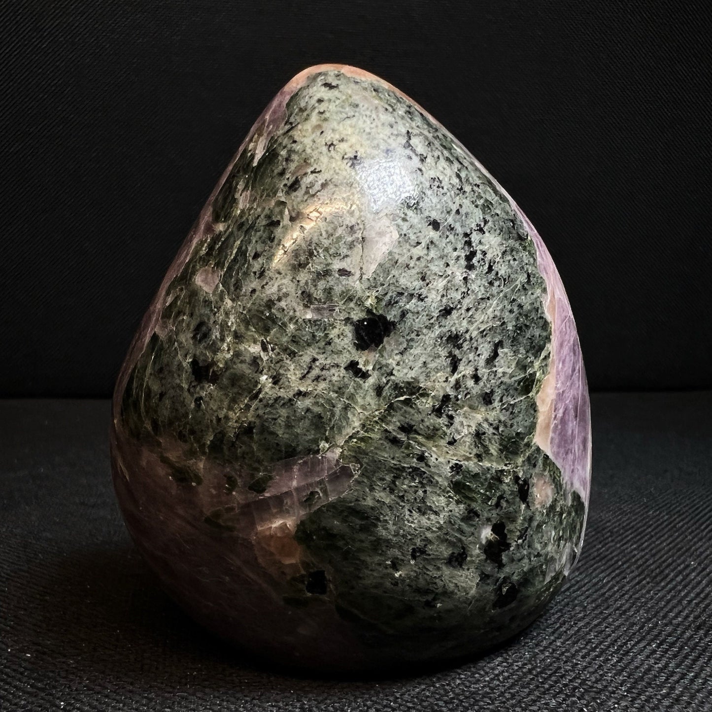 Anhydrite Freeform With Epidote And Calcite Inclusions From Madagascar- Statement Piece, Home Décor