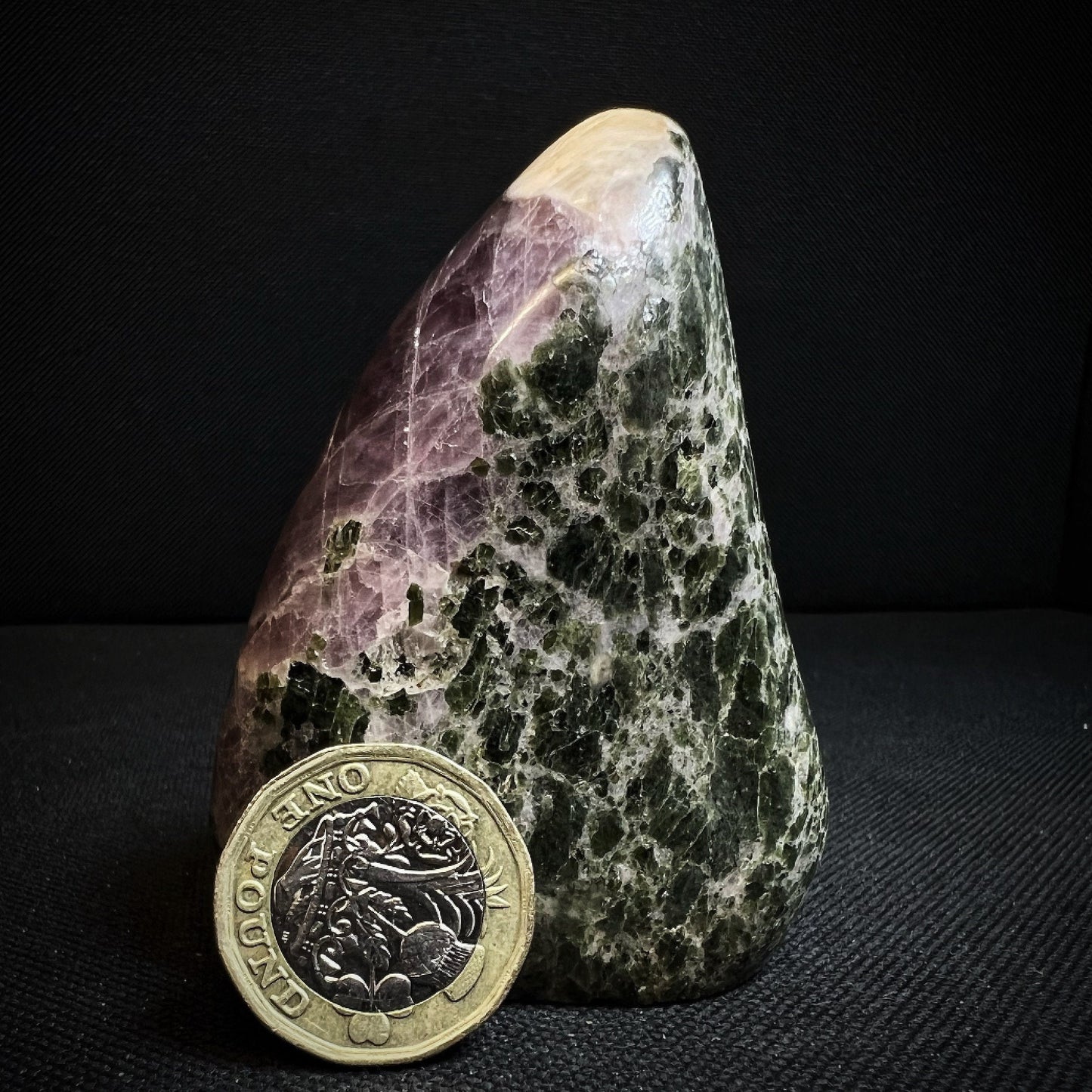 Anhydrite Freeform With Epidote And Calcite Inclusions From Madagascar- Statement Piece, Home Décor