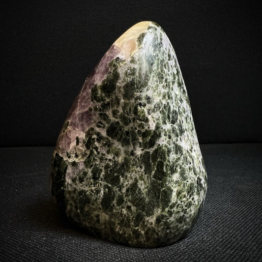 Anhydrite Freeform With Epidote And Calcite Inclusions From Madagascar- Statement Piece, Home Décor