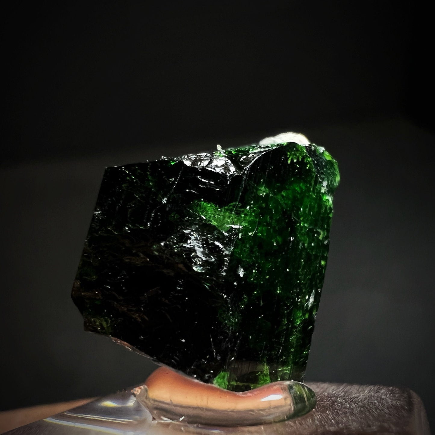 Terminated Chrome Tourmaline Specimen From Tanzania- Collectors Piece, Home Décor (Stand Included)