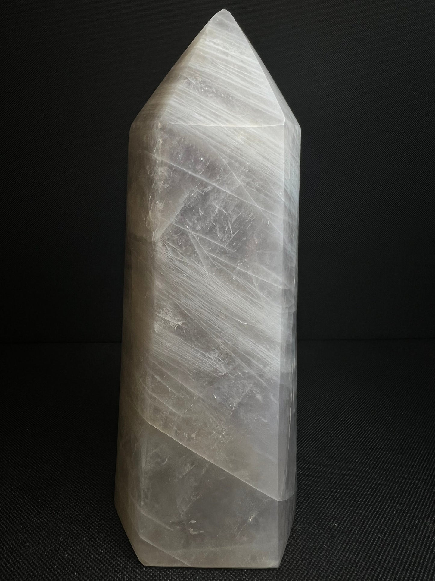 Large Rare High Grade Polished Lavender Rose Quartz Tower, Prism, Point- Home Décor, Statement Piece