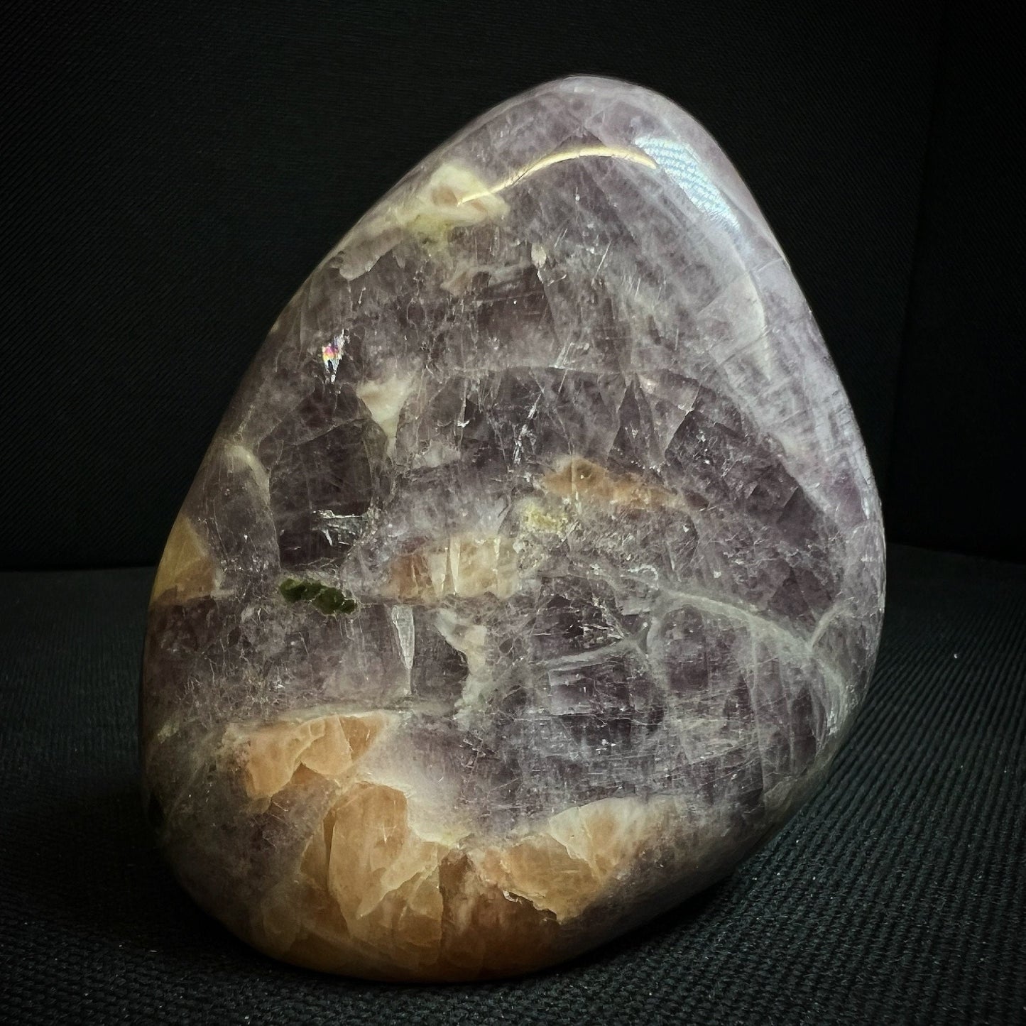 Anhydrite Freeform With Epidote And Calcite Inclusions From Madagascar- Statement Piece, Home Décor