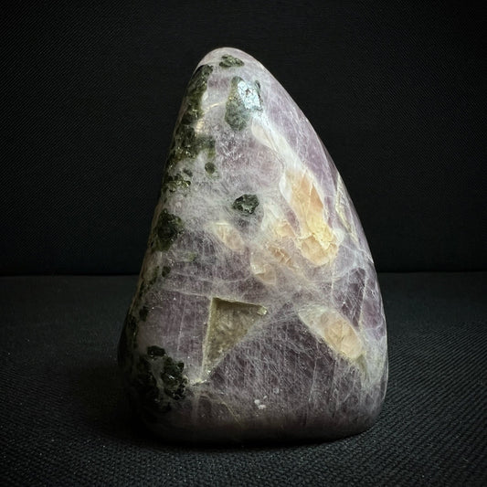 Anhydrite Freeform With Epidote And Calcite Inclusions From Madagascar- Statement Piece, Home Décor