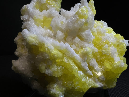 Sulphur With Calcite From Agrigento, Sicily, Italy- Collectors Piece, Statement Piece