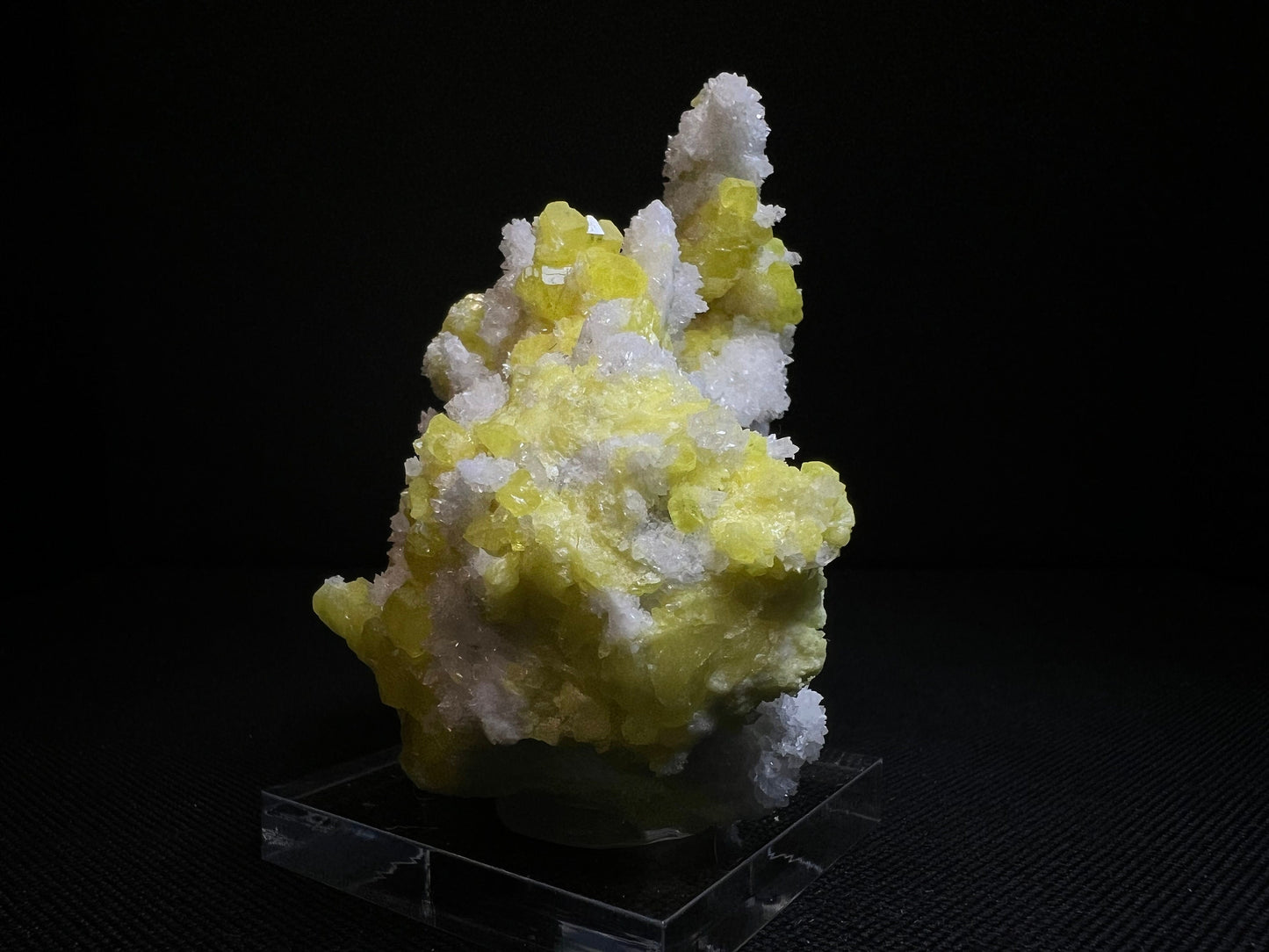 Sulphur With Calcite From Agrigento, Sicily, Italy- Collectors Piece, Statement Piece