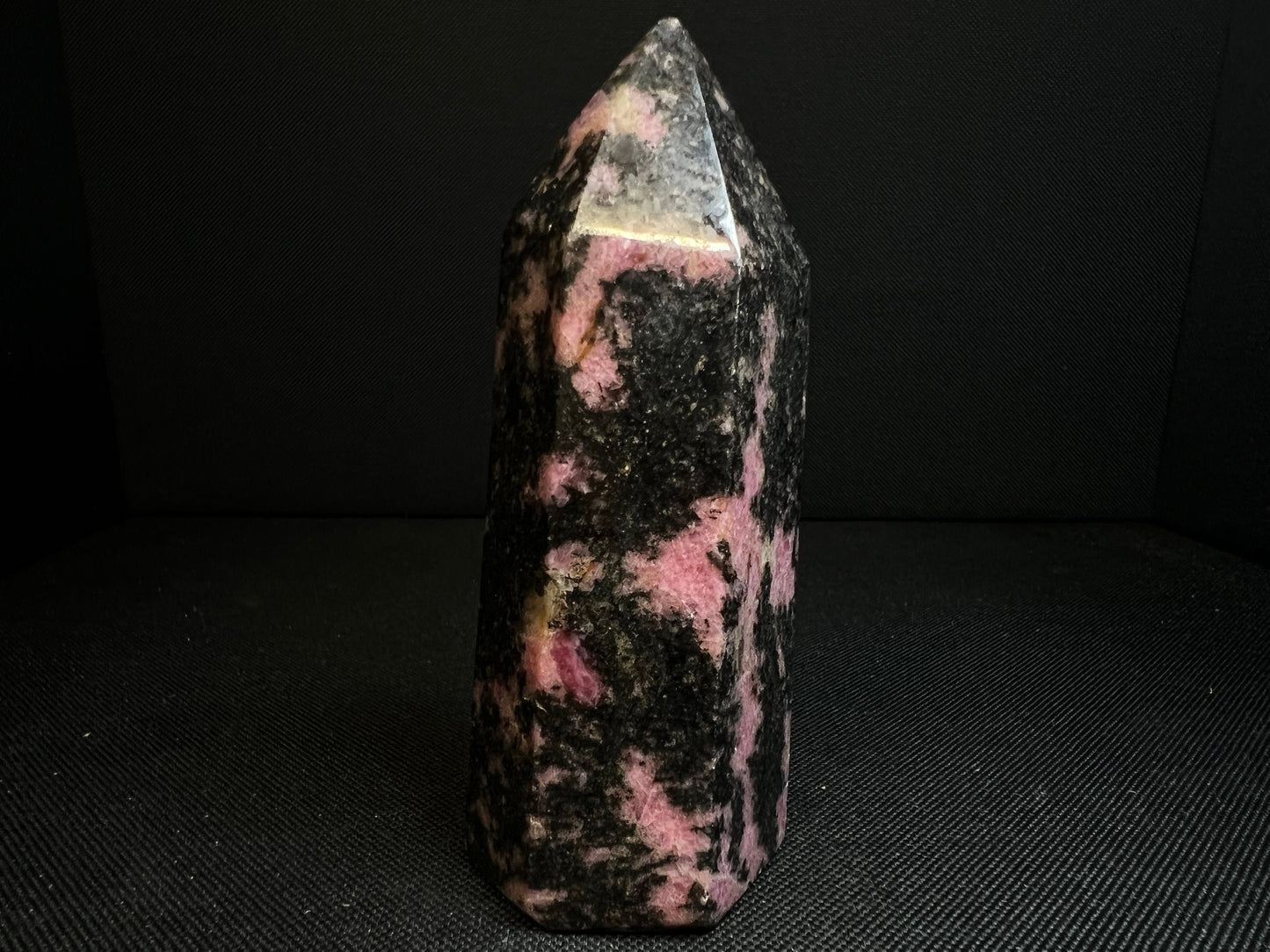 Rhodonite Polished Prism/ Point AA++ - Home Décor, Statement Piece, Crystal Healing