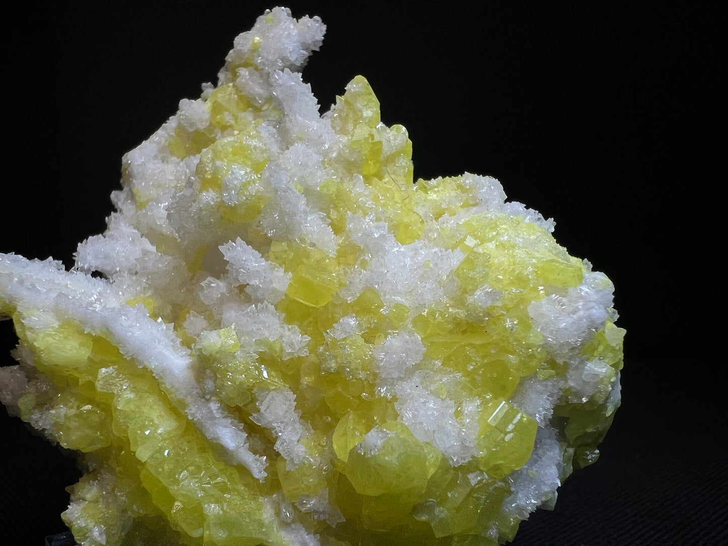 Sulphur With Calcite From Agrigento, Sicily, Italy- Collectors Piece, Statement Piece