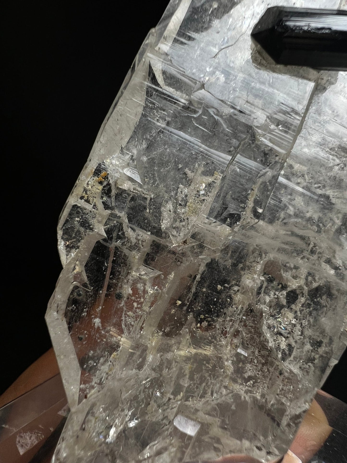 Rare Gwindel/ Tabular Formation Of Quartz With Tourmaline From Pakistan- Statement Piece, Collectors Piece, Home Decor
