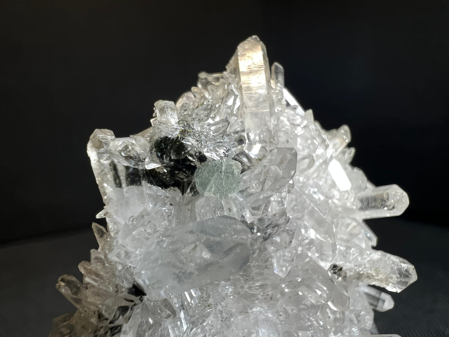 Quartz, Prehnite And Babingtonite From Qiaojia, Yunnan province, China- Collectors Piece, Home decor, Statement Piece
