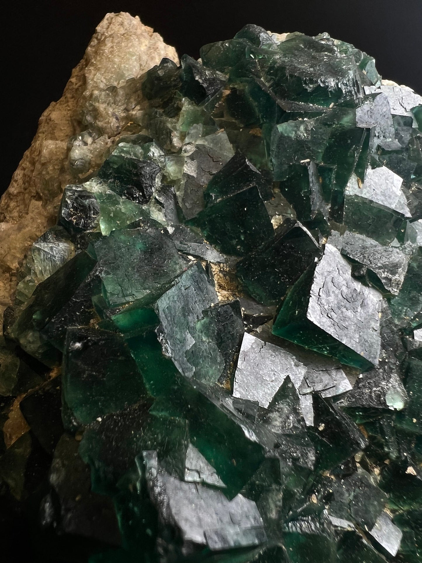 Large Natural Green Fluorite Cluster on Matrix From Madagascar- Statement Piece, Home Décor, Collectors Piece