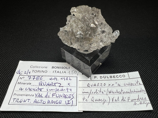 Water Etched Quartz From An Old Collection In Val Di Funes, Trentino Alto Adige, Italy- Collectors Piece, Home Decor