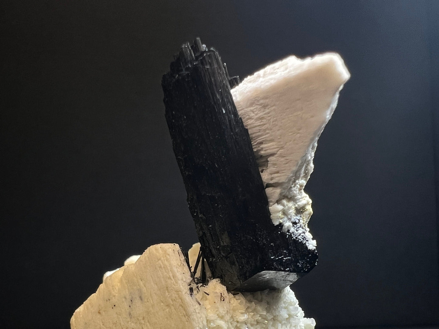 Black Tourmaline With Feldspar From Erongo Mountains, Karibib, Namibia - Home Décor, Collectors Piece