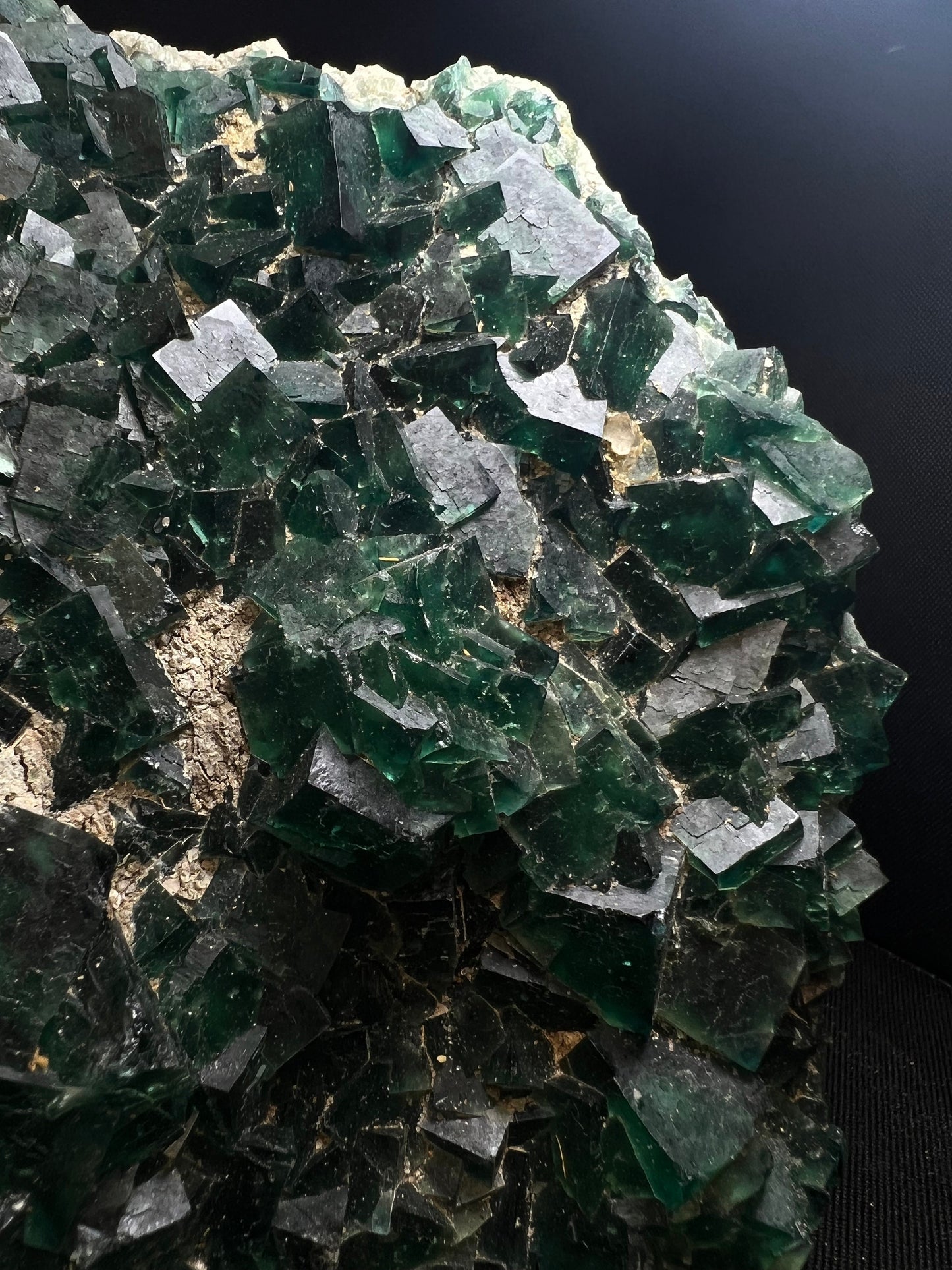 Large Natural Green Fluorite Cluster on Matrix From Madagascar- Statement Piece, Home Décor, Collectors Piece