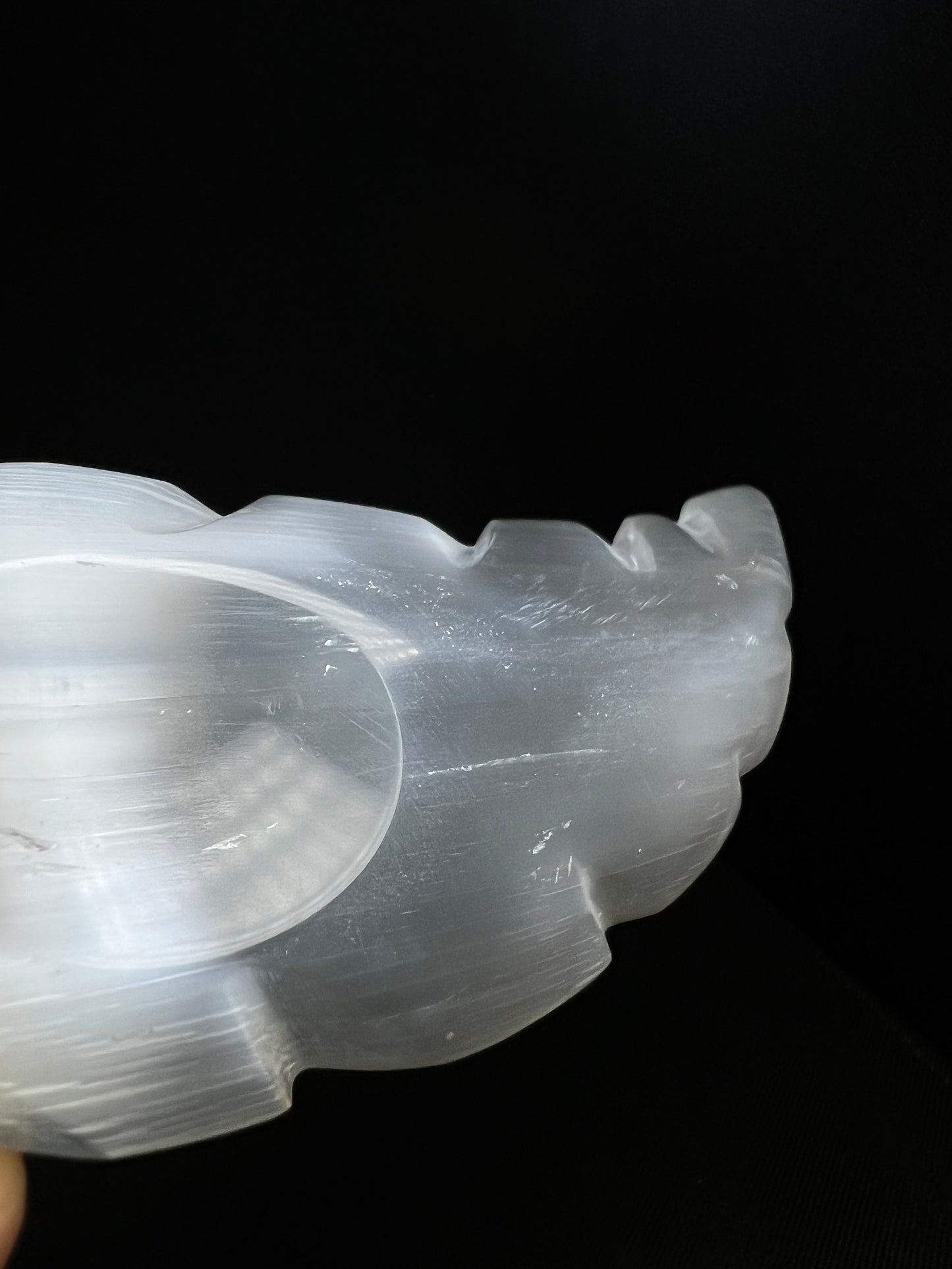 High Quality Selenite Feather Carving - Home Decor , Gift, Charging Crystal