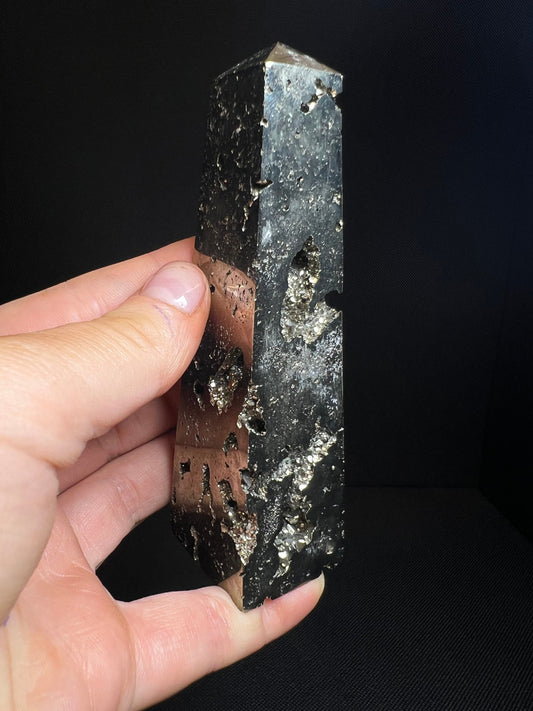 Pyrite Tower/ Prism From Peru- Home Decor, Statement Piece, Crystal