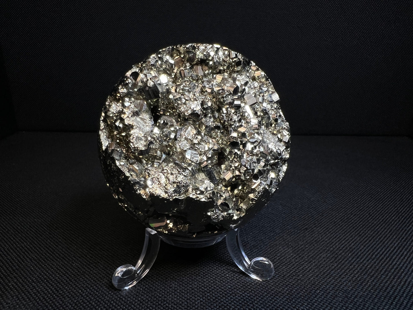 Pyrite Sphere From Peru (Stand Included) - Home Decor, Statement Piece, Crystal