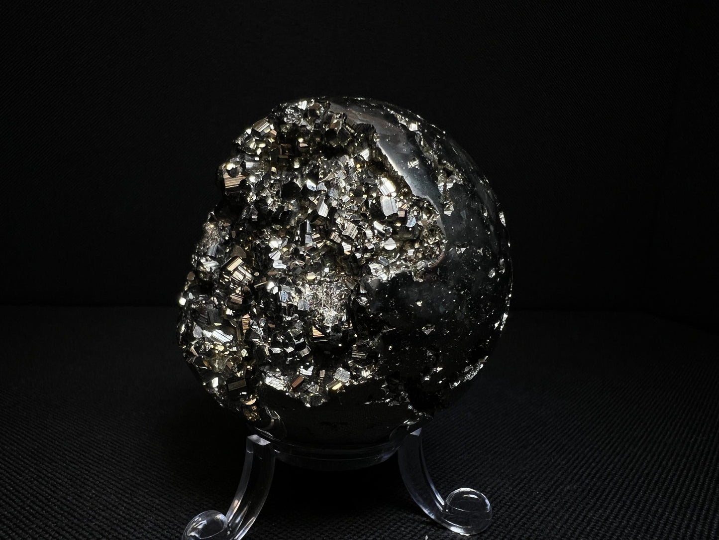 Pyrite Sphere From Peru (Stand Included) - Home Decor, Statement Piece, Crystal